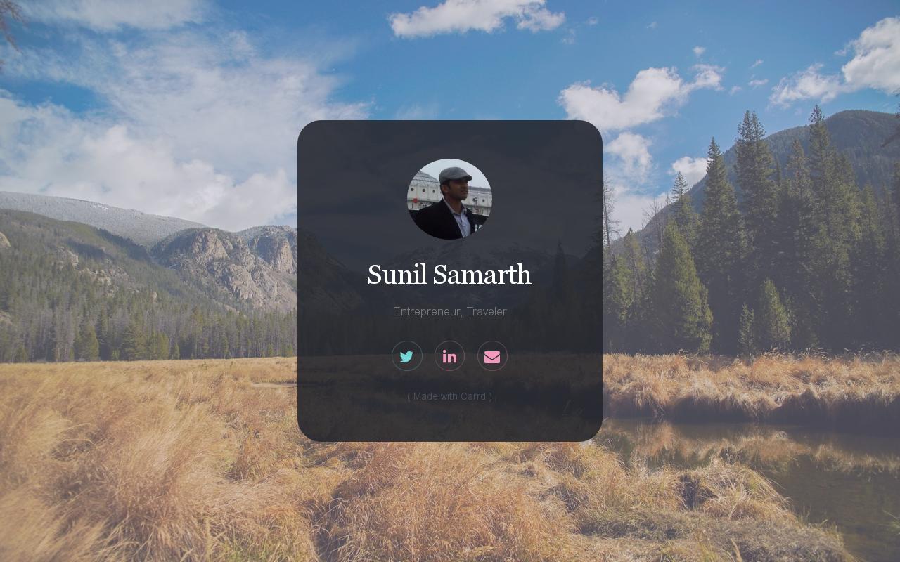 Carrd profile picture for @sunil